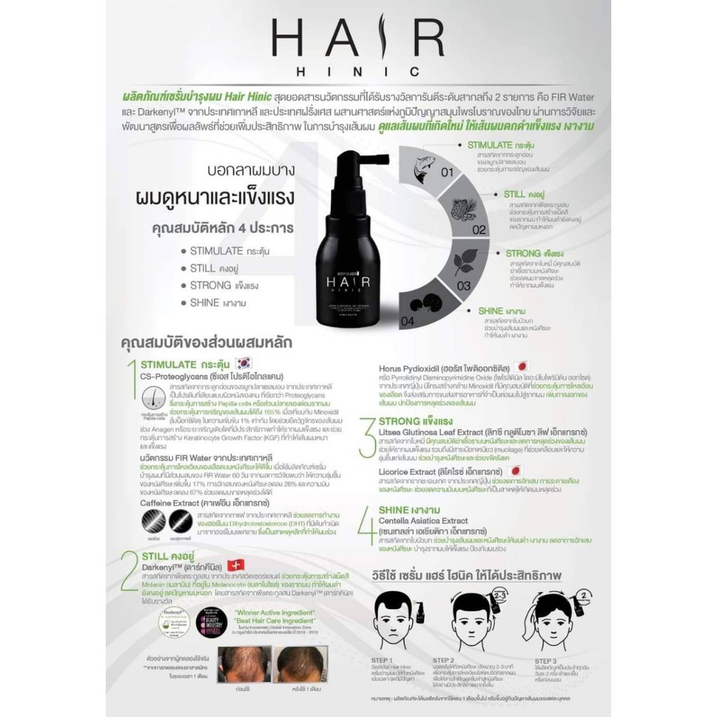 hair-hinic-เซรั่มบำรุงผม-ป้องกันผมหลุดร่วง-ดุแลผมงอกใหม่-ป้องกันผมหงอก-ดูแลผมให้เงางาม