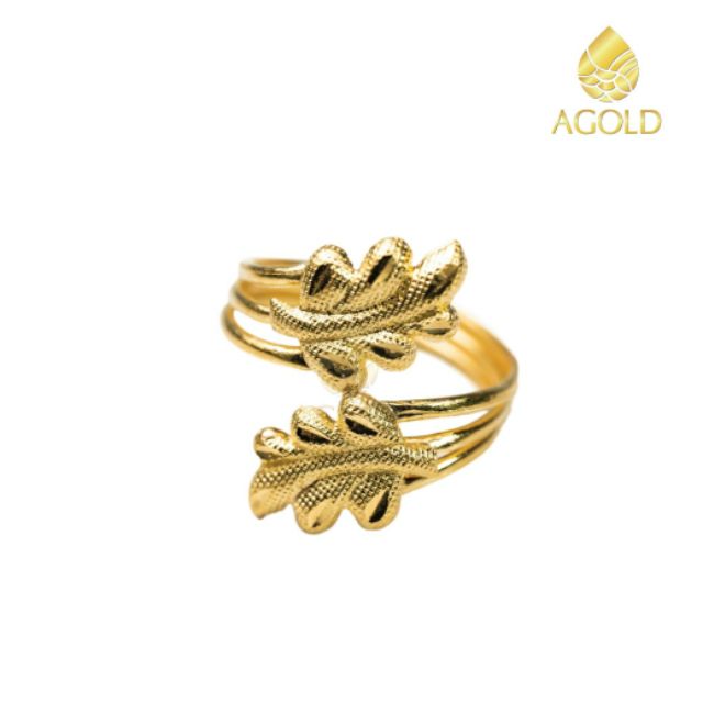 agold-แหวนทองแท้-96-5-ครึงสลึง-ลาย-ใบมะกอก
