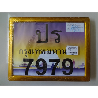 กรอบป้ายทะเบียนสีทอง 024945