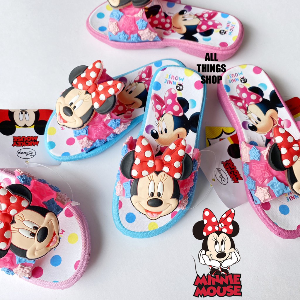 มีไฟ-minnie-mouse-รองเท้าแตะเด็ก-มินนี่เมาส์-รองเท้าเด็กแบบสวม