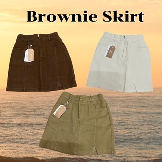 (อย่าลืมเก็บโค้ดที่หน้าร้าน ✨🌻) กระโปรงยีนส์เอวสม็อค (Brownie Skirt 🍫🥛)
