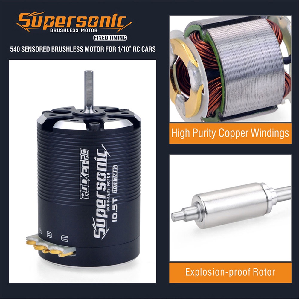Rocket-RC Supersonic 540 มอเตอร์แบบไม่มีแปรงเซ็นเซอร์และ 120A ESC ...