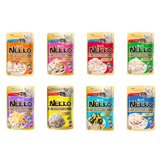 สินค้า Nekko Pouch Jelly 70g อาหารเปียกแมวเน็คโกะสูตรเยลลี่สำหรับแมวโต 70 กรัม แบบซอง คละรสได้  พร้อมส่ง!!!