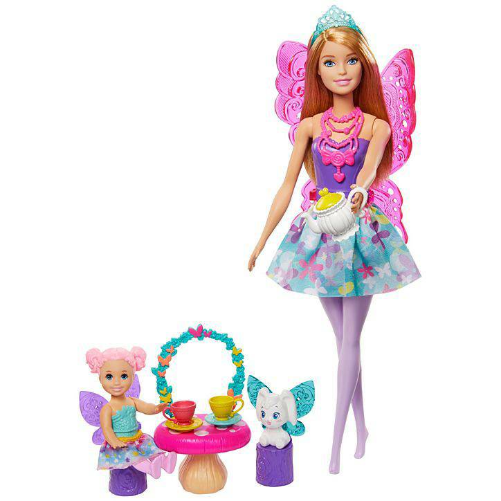 barbie-dreamtopia-fantasy-story-tea-party-amp-fairy-doll-ชุดอุปกรณ์เสริม-2-สไตล์-2020-ใหม่ล่าสุดจากบาบี้-gjk50