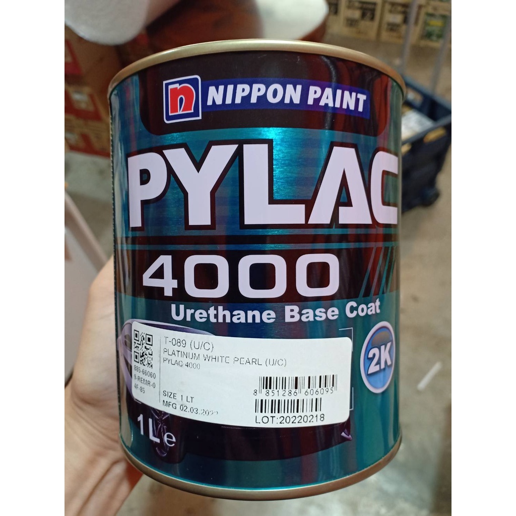 สีพ่นรถยนต์-รุ่น-pylac-4000-2k-nipponpaint-เบอร์-t-089-แพลทินัม-ไวท์-เพิร์ล-ควรใช้คู่กับรองพื้นเฉพาะ-u-c-089