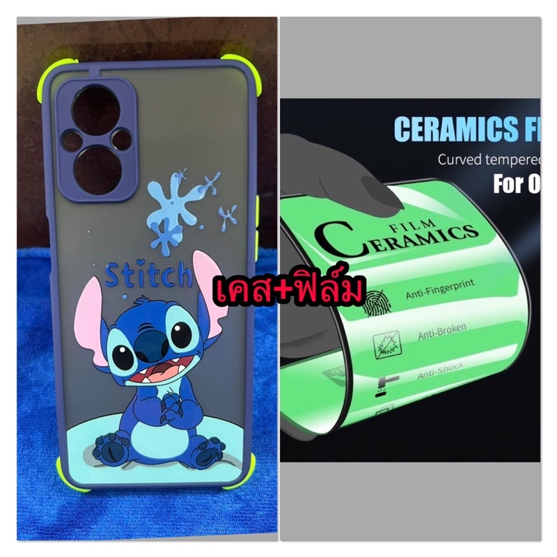 ส่งจากไทย-oppo-a16k-a76-reno6z-reno7z-เคส-ฟิล์มเชรามิก-เคสกันกระแทกการ์ตูน-ฟิล์มเชรามิก-บิดได้-ตกไม่แตก