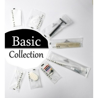 [แพ็คชนิดละ100ชิ้น] รุ่น Basic ซองพลาสติก งานซอง ของใช้ในโรงแรม Amenities Kit ของใช้ในห้องน้ำ hotel supplies อเมนิตี้