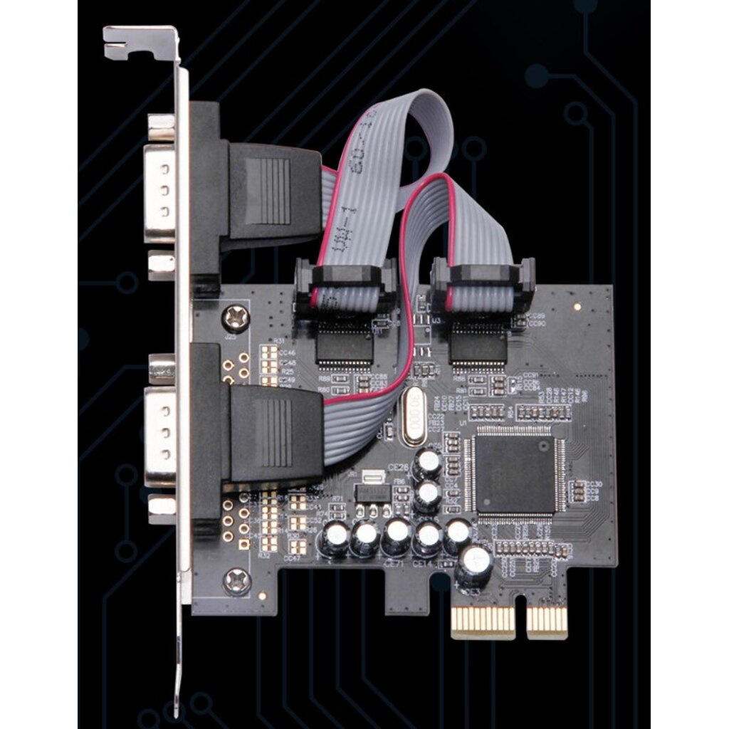 ภาพสินค้าการ์ดแปลง PCIE To Serial Port Adapter การ์ดต่อขยาย RS232 การ์ดเพิ่ม PCI-E เป็น Port Series ออกเป็น 2 ช่อง CPU2DAY จากร้าน cpu2day บน Shopee ภาพที่ 1