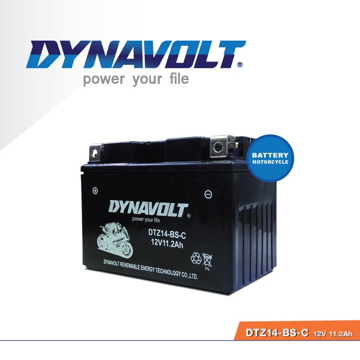 แบตเตอรี่-ไดน่าโวล์ด-battery-dynavolt-dtz14-bs-12v-11-2ah