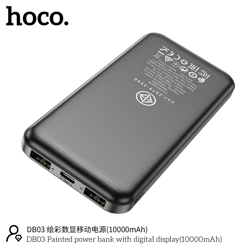 hoco-db03-แบตสำรอง10000mah-3-input-พร้อมled-รุ่นใหม่-ล่าสุด-ของแท้100-พร้อมส่ง