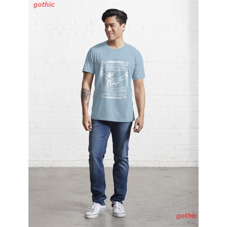 เสื้อแฟชั่นผญ-gothic-เสื้อยืดกีฬา-hunting-t-shirt-gift-for-sister-essential-t-shirt-popular-t-shirts