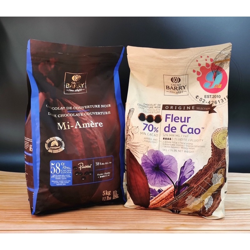 แบ่งขาย-250g-ช็อกโกแลต-cacao-barry-58-แบบเหรียญ