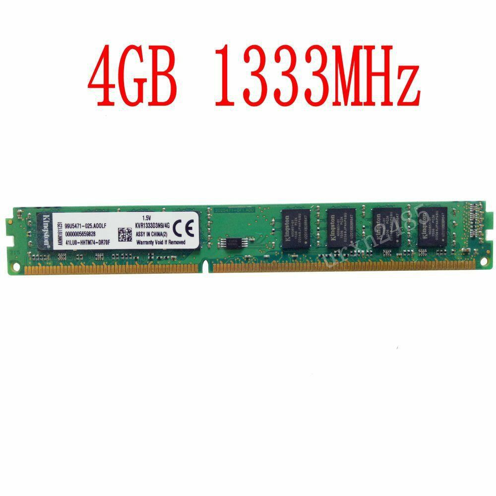 Kingston 4GB DDR3 RAM 1333MHz PC3-10600 CL9 KVR1333D3N9/4G Desktop Intel  Memory PC RAM AD34ZT | Shopee Thailand