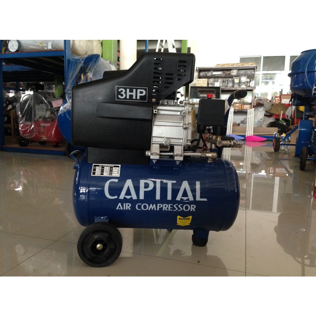 ปั๊มลม 25 ลิตร Capital 3 แรง สูบลม เติมลม ปั๊มลมโรตารี่ Air Compressor ...