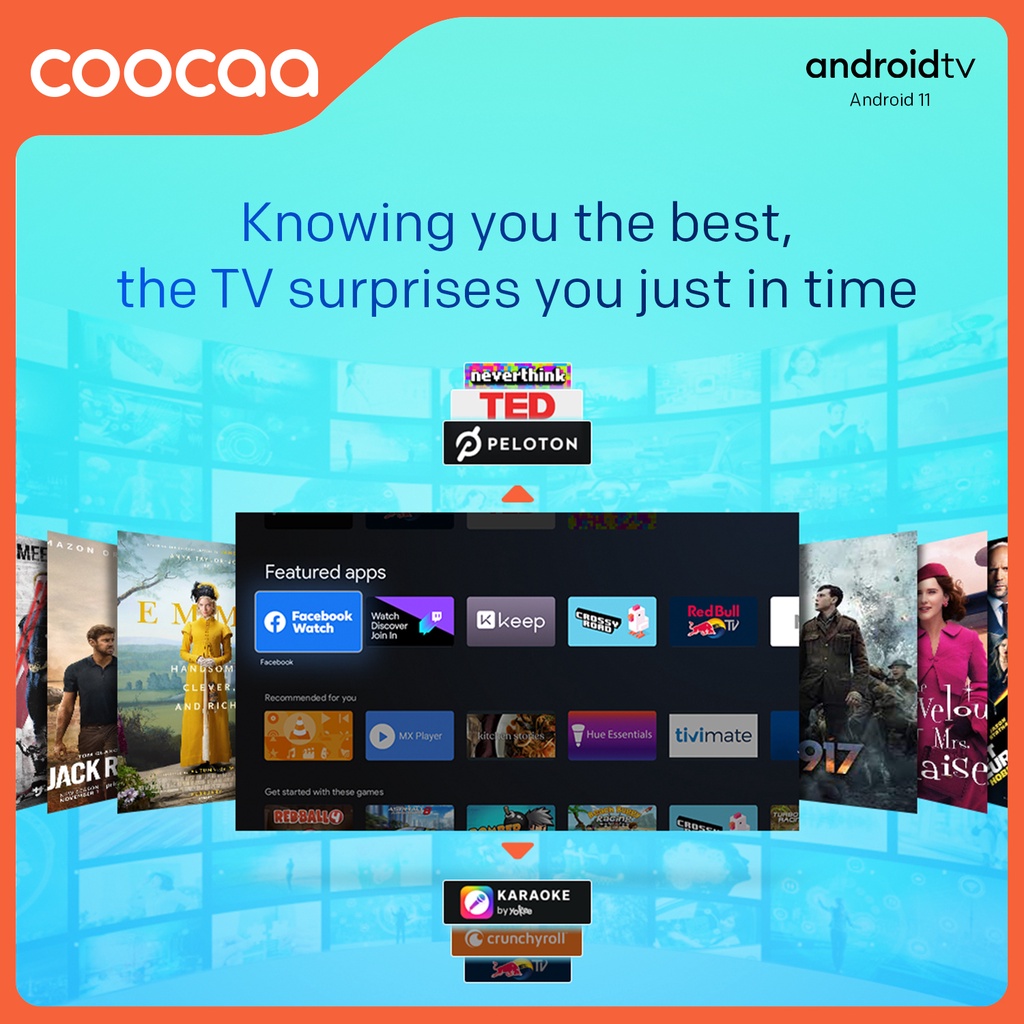 เกี่ยวกับ COOCAA 32S7G ทีวี 32 นิ้ว Android TV HD โทรทัศน์ รุ่น 32S7G Android 11.0