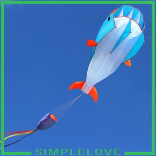 สินค้า [Simplelove] ว่าวแบบไม่มีกรอบรูปปลาโลมา 3D ขนาดใหญ่ไม่มีกรอบรูปสําหรับเล่นกีฬา