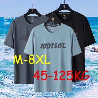 M-8XL เสื้อยืดผู้ชายขนาดใหญ่เสื้อสั้นเกาหลี