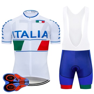 Italia ชุดเอี๊ยมเสื้อปั่นจักรยาน 9D แบบแห้งเร็ว สําหรับจักรยานเสือภูเขา
