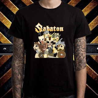 เสื้อยืด พิมพ์ลายโลโก้ Sabaton Power Metal Band แฟชั่นสําหรับผู้ชายS-5XL