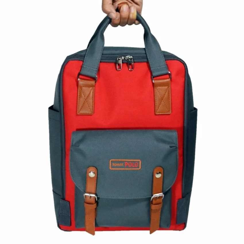 กระเป๋าเป้สุดฮิต-สไตล์-doughnut-hk-code-r72424-red-grey