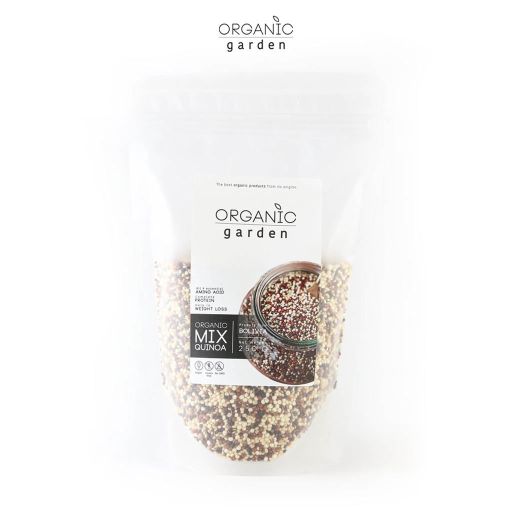 ภาพหน้าปกสินค้าควินัวสามสี หรือ ควินัวมิกซ์ 250กรัม Organic garden Mix Quinoa 250g (ช่วยลดน้ำหนัก,มีโปรตีนสูง,มีไฟเบอร์)