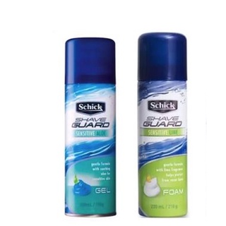 รุ่นนี้ดี หายาก! โฟม/เจลโกนหนวด Schick Shave Guard Sensitive Alo Foam/Gel ไซส์ใหญ่