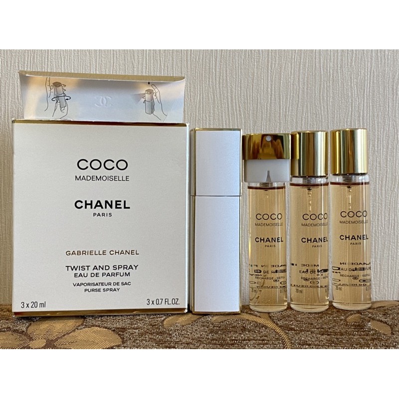 Chanel Coco Mademoiselle Eau De Toilette Twist & Spray Refills 3 X
