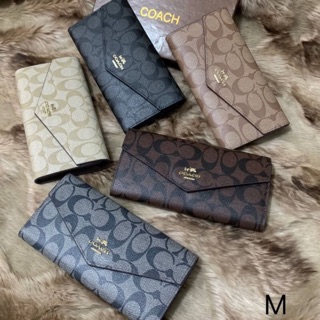 🔥Coach ฝาพับ สวยเวอร์ พรีเมี่ยม 7.5 นิ้ว มีเก็บปลายทาง