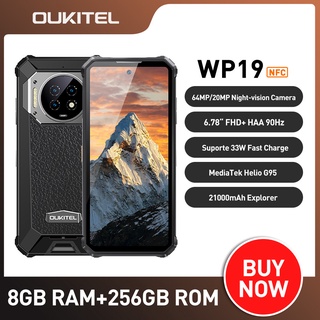 สินค้า Oukitel WP19 Rugged Night Vision Smartphone, Cell Phone, Mobile Phone, 21000 mAh, 8 GB, 256 GB, 64M Camera
