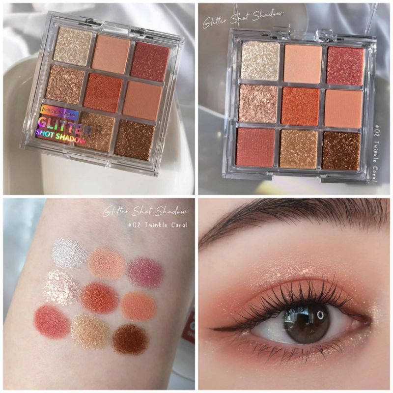 อายแชโดว์-meilinda-สีแนะนำ-02-twinkle-coral-พาเลทโทนพีชคอรัลสุดคิ้วท์-น่ารักมาก-ใช้ง่าย-สามารถทาได้ทุกโอกาสเลย