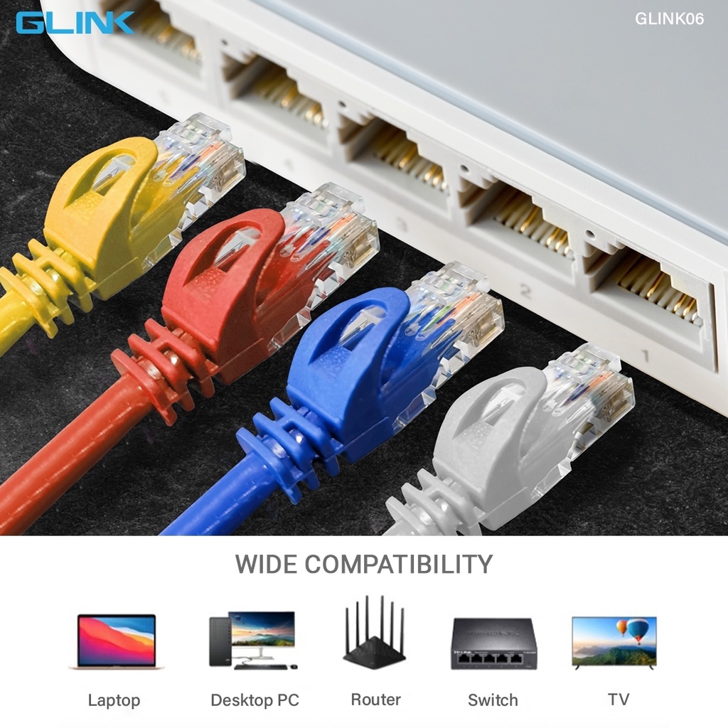 ภาพสินค้าสายแลน Cat6 glink Lan Cable รองรับ Gigabit สำเร็จรูปพร้อมใช้งาน ความยาว 5-30เมตร รุ่น GLINK06 จากร้าน it_family บน Shopee ภาพที่ 5