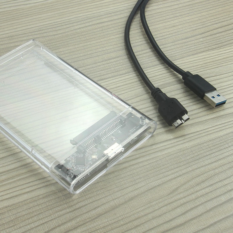 ภาพหน้าปกสินค้ากล่องใส่ฮาร์ดดิสก์แบบใส 2.5" USB 3.0 กล่อง+สาย+ซอง พร้อมใช้ (Transparent External HDD/SSD Enclosure) จากร้าน ppkhardware_official บน Shopee