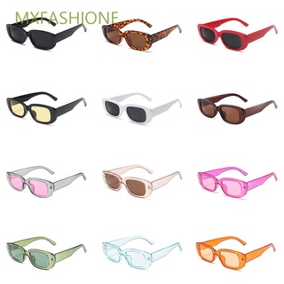 สินค้า Mxfashione แว่นตากันแดดแฟชั่นทรงสี่เหลี่ยมผืนผ้าเลนส์ใสสีลูกกวาดสไตล์ยุโรปและอเมริกาหลากสีสัน