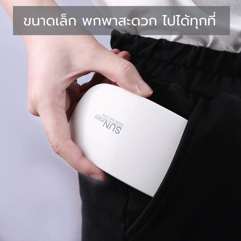 ภาพหน้าปกสินค้าจิ๋วแต่แจ๋ว SUNmini LED เครื่องอบเล็บเจล เครื่องอบเล็บขนาดพกพาสะดวก จากร้าน ljy115 บน Shopee