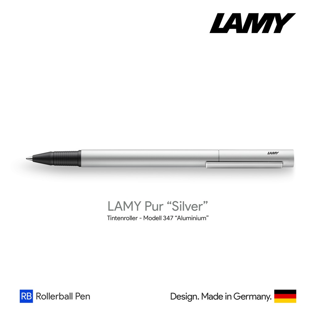 Lamy Pur "Silver" Rollerball Pen - ปากกาโรลเลอร์บอลล์ลามี่เพอร์ สีเงิน |  Shopee Thailand