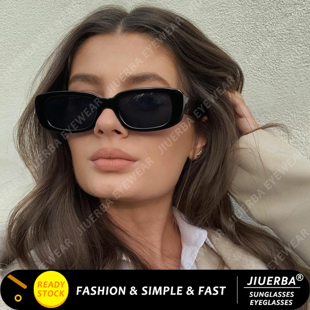 ภาพหน้าปกสินค้า(JIUERBA) แว่นตากันแดด ทรงวงรี สไตล์ย้อนยุค สำหรับผู้หญิง
