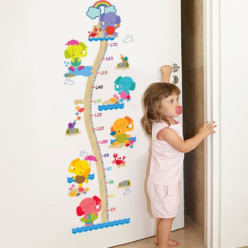 transparent-wall-sticker-สติ๊กเกอร์ติดผนัง-วัดส่วนสูง-elephant-xh9267-กว้าง50cm-xสูง160cm