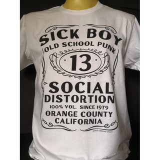 เสื้อยืดเสื้อนำเข้า Social Distortion Sick Boy Mike Ness Psychobilly Rockabilly Punk Rock Hardcore Retro Style Vintage T