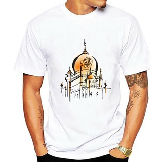 เสื้อยืดผ้าฝ้ายพรีเมี่ยม เสื้อยืดผ้าฝ้าย พิมพ์ลาย New Islam Ramadan Mosque Imam Muslims เลือกลายได้