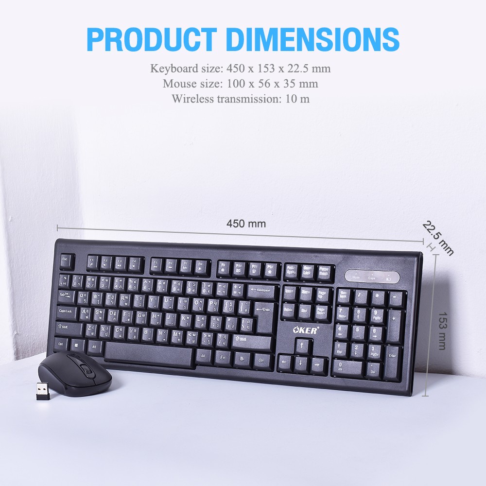 ส่งเร็ว-oker-k-289-keyboard-mouse-wireless-combo-set-ชุดคีย์บอร์ดเมาส์-ไร้สาย-dm-289