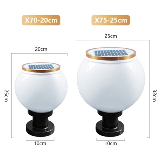 ภาพขนาดย่อของภาพหน้าปกสินค้าsolar JD-X70(20CM) โคมไฟโซล่าเซลล์ โคมไฟหัวเสาทรงกลม ใช้พลังงานแสงอาทิตย์ ไม่เสียค่าไฟ จากร้าน led16888888 บน Shopee