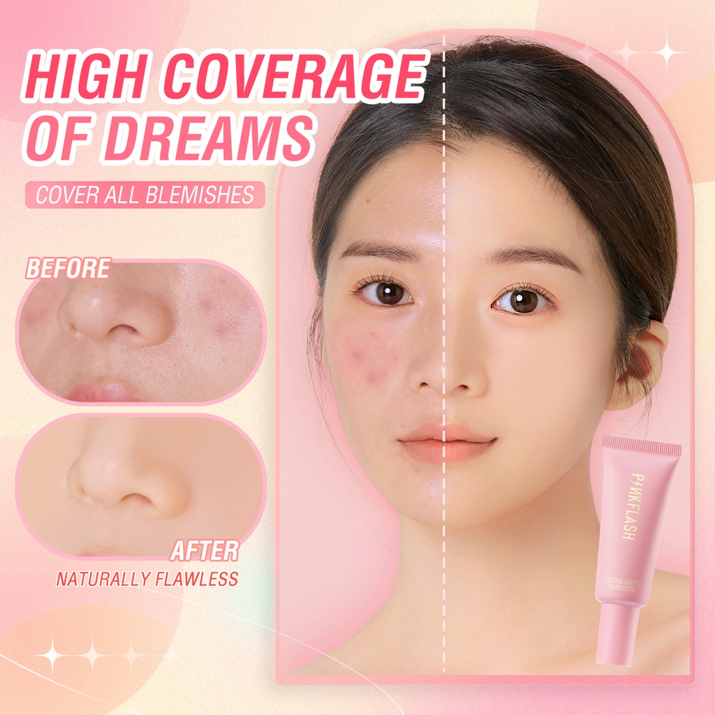 ภาพสินค้าPinkflash รองพื้น เนื้อแมตต์ บางเบา ติดทนทานตลอดวัน จากร้าน pinkflash.th บน Shopee ภาพที่ 3