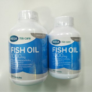 Mega We Care Fish Oil 1000มก 100แคปซูล/200แคปซูล (1ขวด)