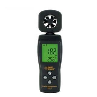 เครื่องวัดความเร็วลม Multifunctional TACHOMETER เครื่องมือ Air Velocity เกจวัดอุณหภูมิ + Backlight (AS816F LCD)