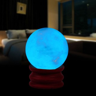 ภาพหน้าปกสินค้า35 มม. หินควอตซ์คริสตัลทรงกลมสีฟ้าเรืองแสงในที่มืดพร้อมฐาน ที่เกี่ยวข้อง
