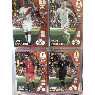 2018 Panini Adrenalyn XL World Cup Russia Soccer Cards Fans’ Favorite (381-400)