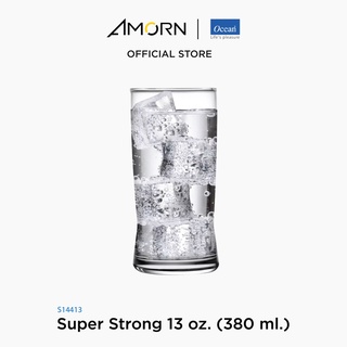 AMORN - (Ocean) S14413 Super strong [1กล่อง(6ใบ)] - แก้วซูเปอร์สตรอง แก้วโอเชี่ยนกลาส 13 oz. ( 380 ml.)