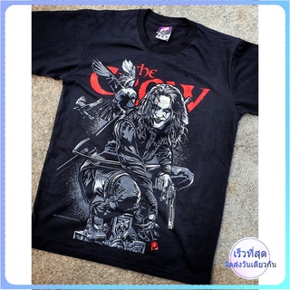 PG 0 THE CROW Premium Grade T-shirt เสื้อยืด สกรีนลาย Silk Screen ไม่หลุดร่อน ผ้าหนานุ่ม ไม่หดไม่ย้วย S M L XL XXL