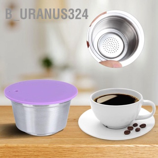 B_Uranus324 ถ้วยแคปซูลกาแฟ แบบสเตนเลส ใช้ซ้ําได้ สําหรับเครื่องทํากาแฟ Dolce Gusto