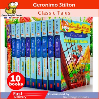 (ใช้โค้ดรับcoinคืน10%ได้) พร้อมส่ง  Geronimo Stilton Classic Tales จำนวน 10 เล่ม